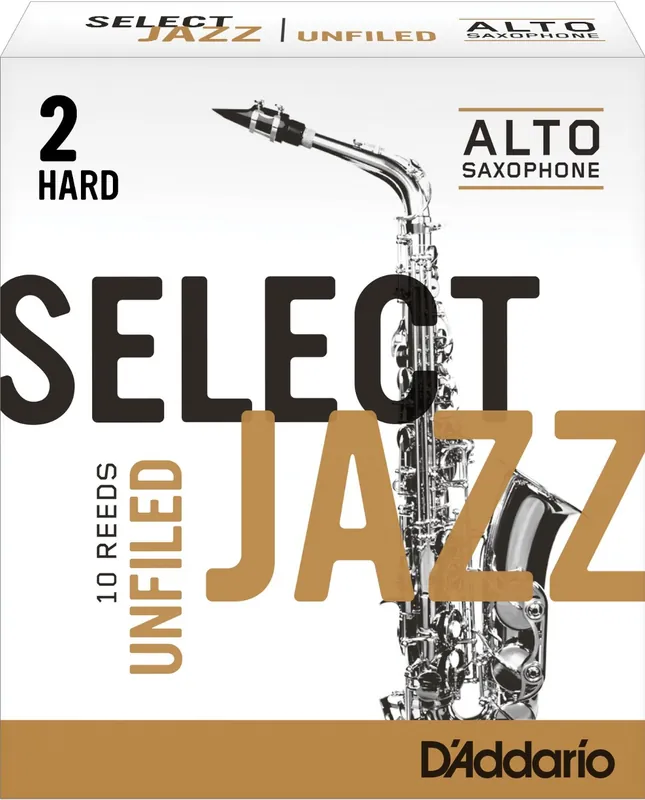 Affordable D'addario Select Jazz Unfiled Eb Alto Sax Reeds, 10ct, 2 H Strength