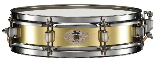 Express Delivery Pearl B1330 13x3 In Piccolo Snare Drum in Brass