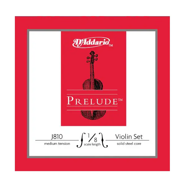 D Addario J810 Prelude Violin 1/8 Size Strings - Medium Tension Brand New