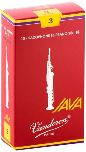 Fan Favorite Vandoren Java Red Soprano Saxophone Reeds, 10Ct, 3.0 Strength
