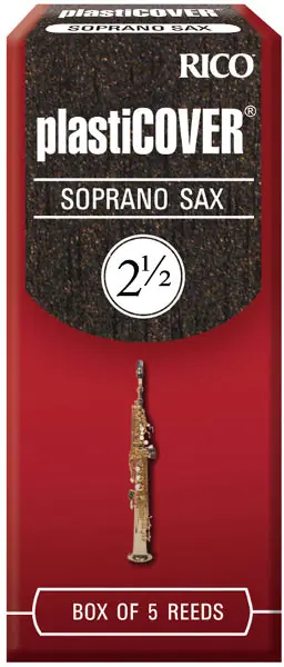 RICO PLASTICOVER SOPRANO SAX REEDS, 5CT, 2.5 STRENGTH Bulk Order