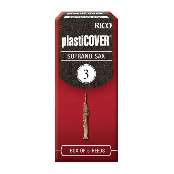 RICO PLASTICOVER SOPRANO SAX REEDS, 5CT, 4.0 STRENGTH Fresh Stock