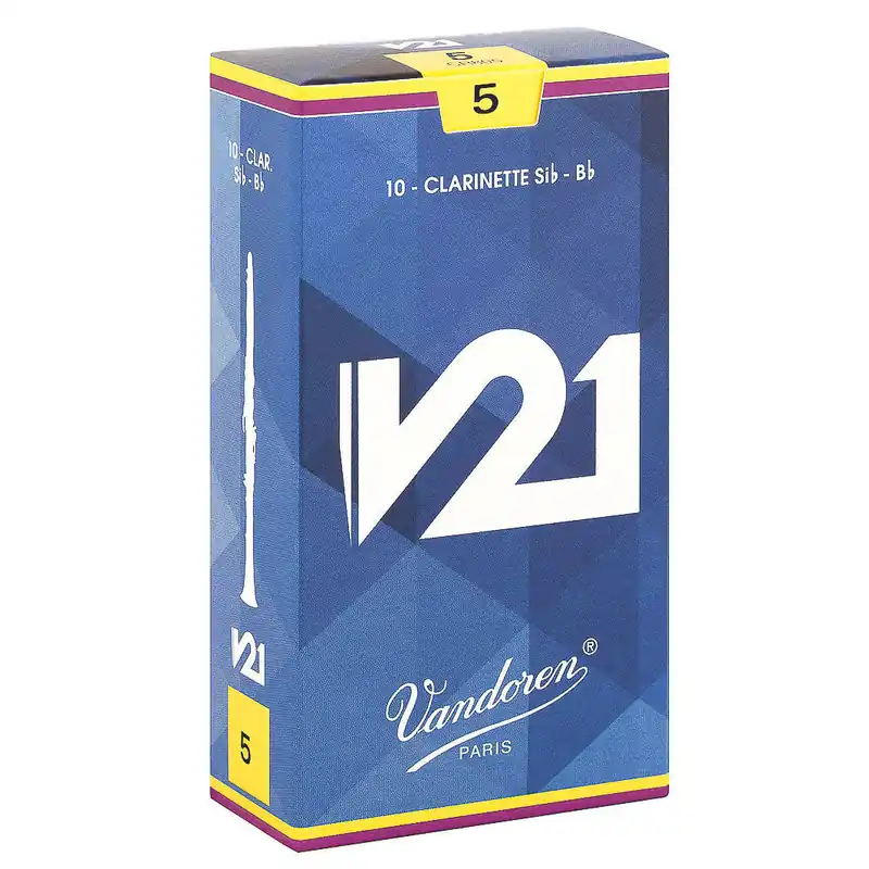 Vandoren V21 5.0 Strength Clarinet Reeds, 10 Count Authentic