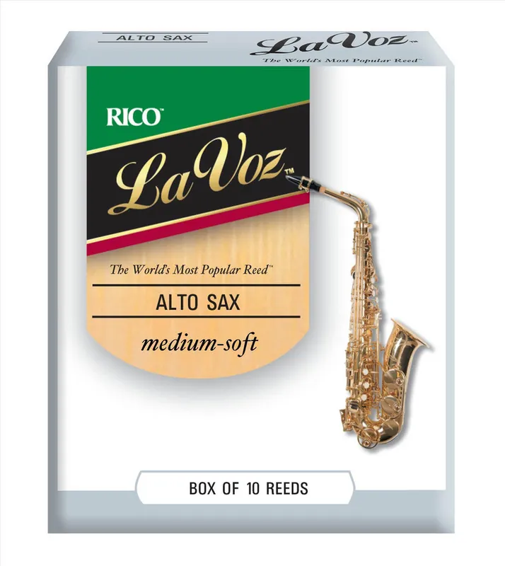 Limited Time Rico La Voz Alto Saxophone 10-Pack, Medium Soft Strength