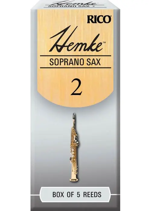 Rico Frederick Hemke Soprano Saxophone Reeds, 5 Ct., Size 2.0 Strength High Quality