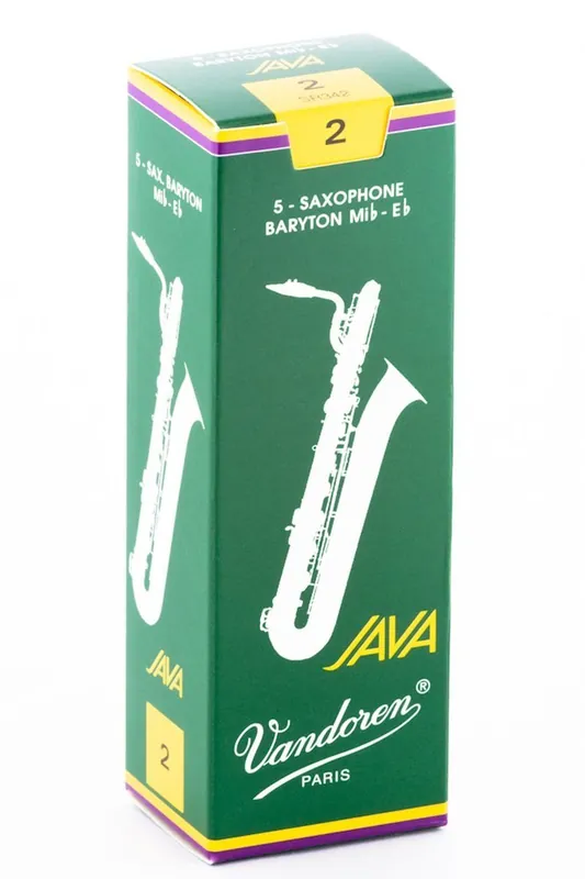 Wholesale Vandoren Java (Green) Bariotne Saxophone Reeds, 5-Pack 2.0 Strength