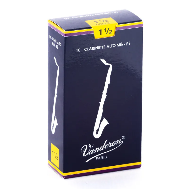 Direct From Manufacturer Vandoren CR1415 Alto Clarinet Traditional Reeds Strength 1.5; Box of 1