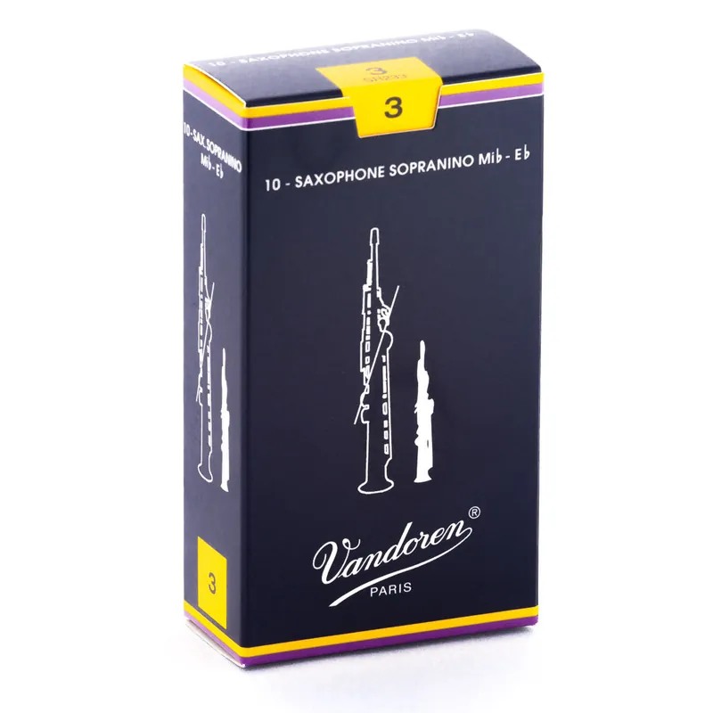Vandoren SR233 Sopranino Sax Traditional Reeds Strength 3 Direct From Manufacturer