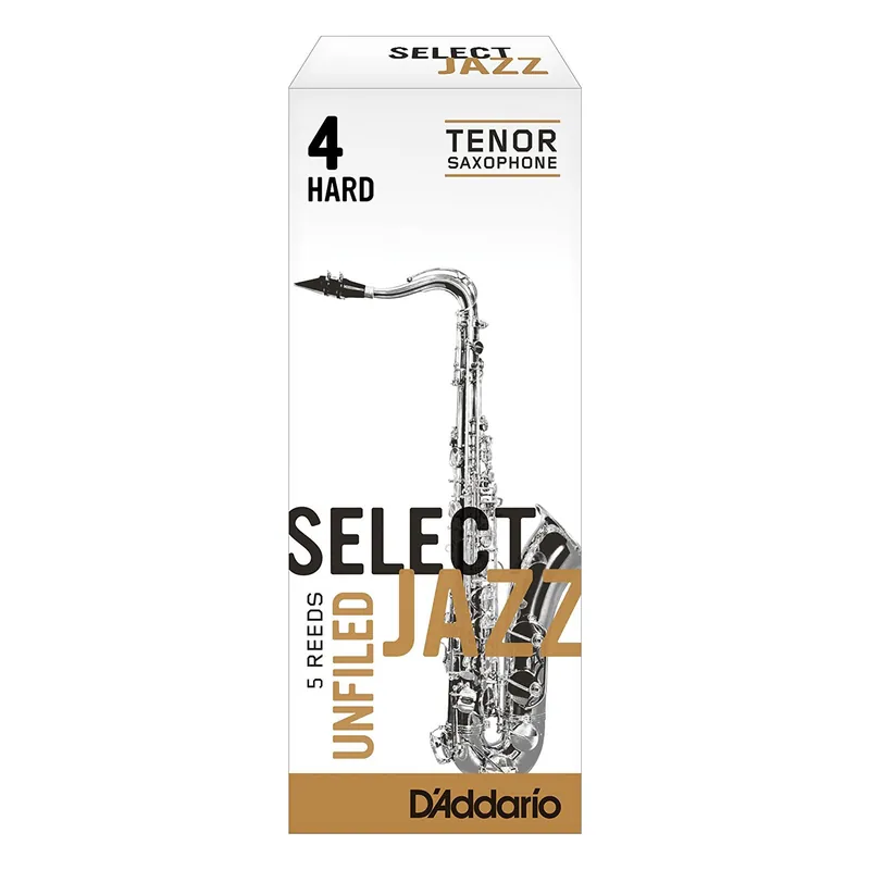 Free Returns Rico Select Jazz Tenor Sax Reeds, Unfiled, Strength 4 Strength Hard, 5-Pack