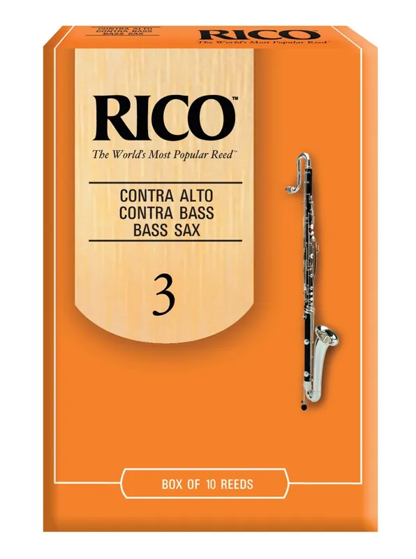 Best Price Rico RFA1030 Contra Bass Clarinet Reeds 10 CT, 3.0 Strength