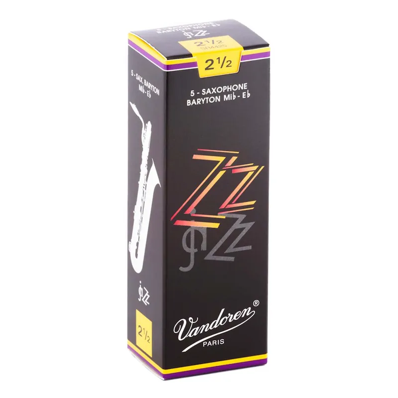 Hassle-Free Returns VANDOREN JAZZ ZZ BARITONE SAXOPHONE REEDS, 5CT, 2.5 STRENGTH