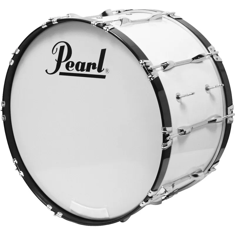 Pearl Competitor Marching Bass Drum #33 Pure White 26x14 Crafted