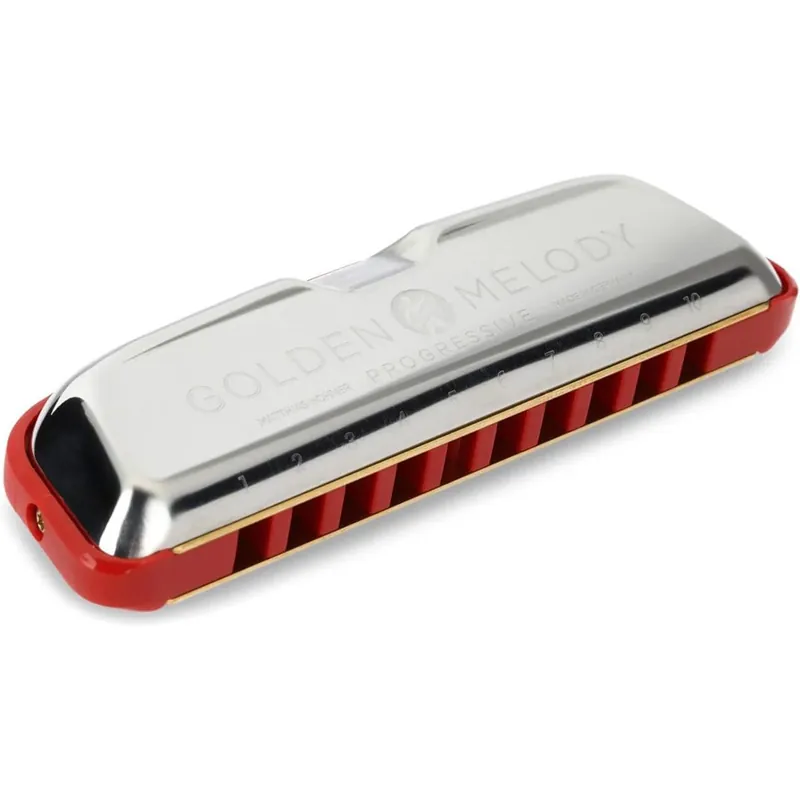 Viral Hohner Progressive Golden Melody Harmonica - Key of A Version 2