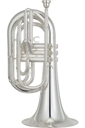 YamahaYBH301MS Marching Baritone Horn Bb Silver Plated Shop Now