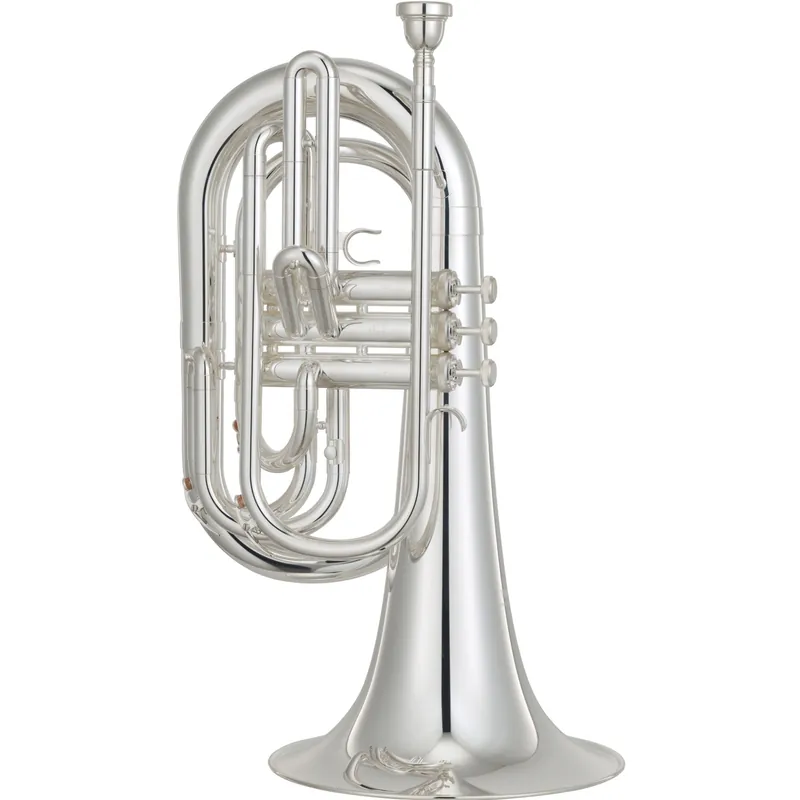 YamahaYBH301MS Marching Baritone Horn Bb Silver Plated Shop Now
