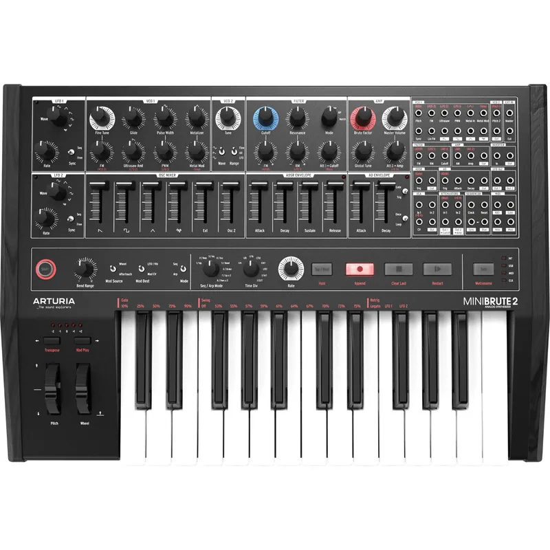 Free Returns Arturia Minibrute 2 Noir Limited Edition Analog Synthesizer