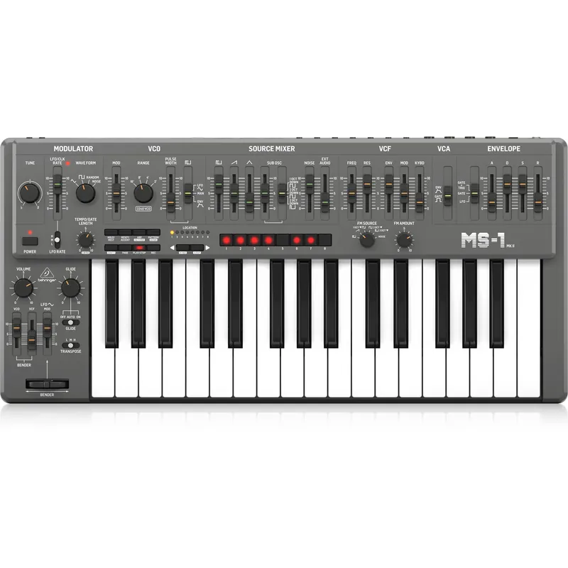 Premium Behringer MS-1 MK II-GY Analog Synthesizer - Grey