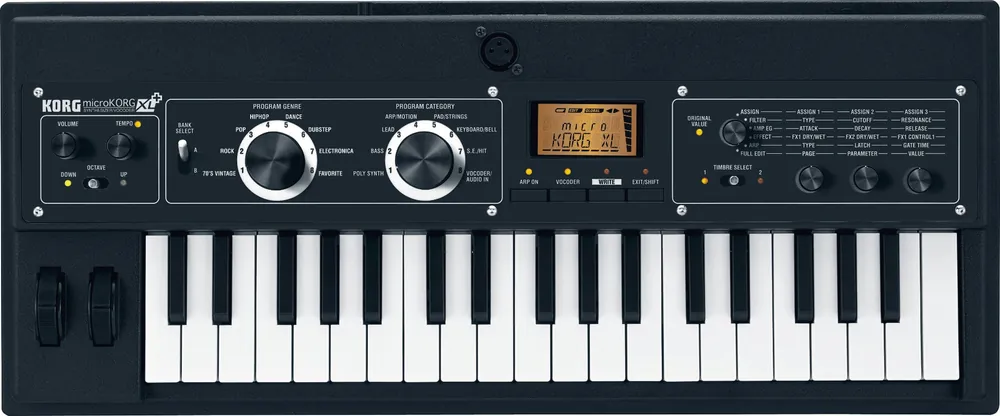 Premium Korg MicroKorg XL Microxlplus 37-Key Synthesizer / Vocoder in Black