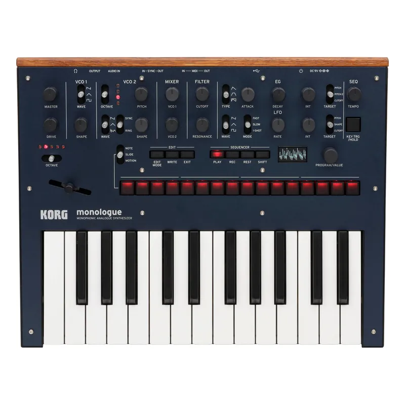 Modern Korg Monologue Analog Synthesizer - Blue