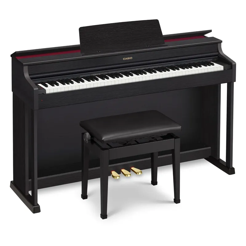 Casio AP-470 Celviano Digital Cabinet Piano with Bench - Black Worldwide Shipping