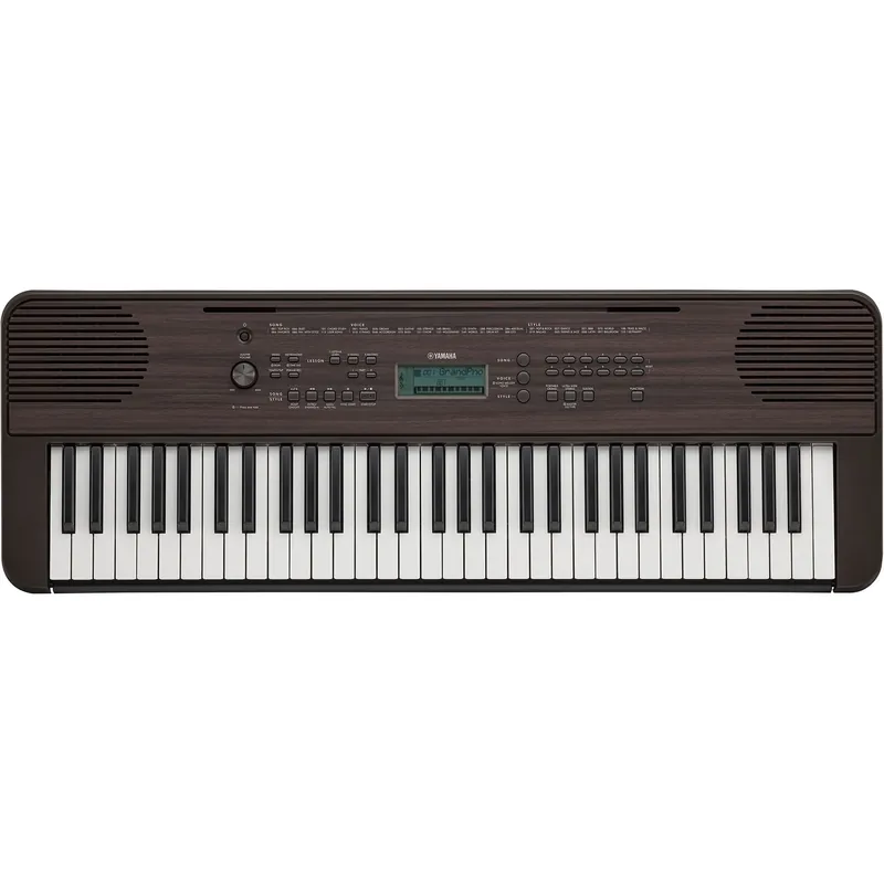 Luxury Yamaha PSR-E360 Portable Keyboard - Dark Walnut