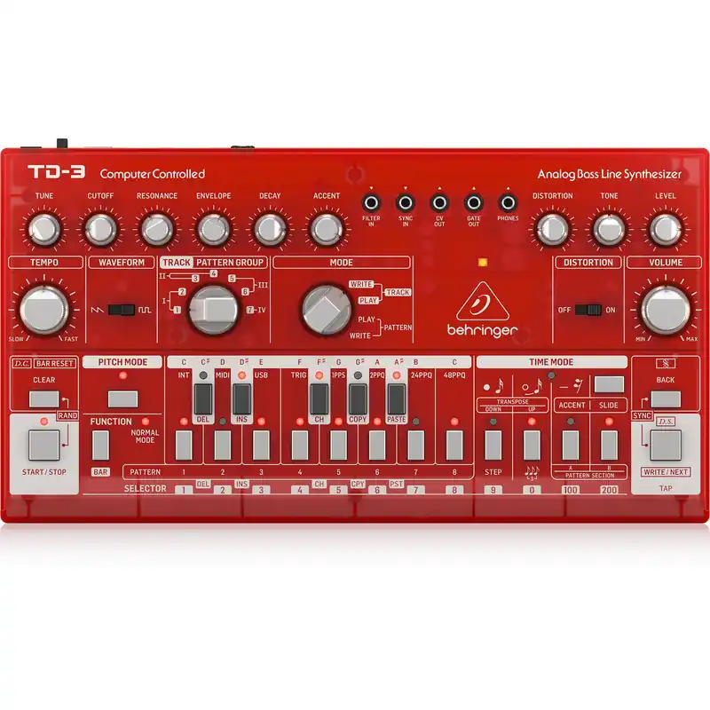 Latest Behringer TD-3-SB Analog Bass Line Synthesizer with 16-Step Sequencer