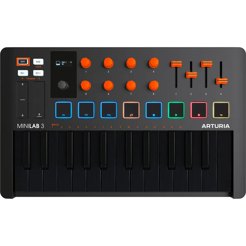 Arturia MiniLab 3 Orange Compact MIDI Keyboard and Pad Controller Reduced Price