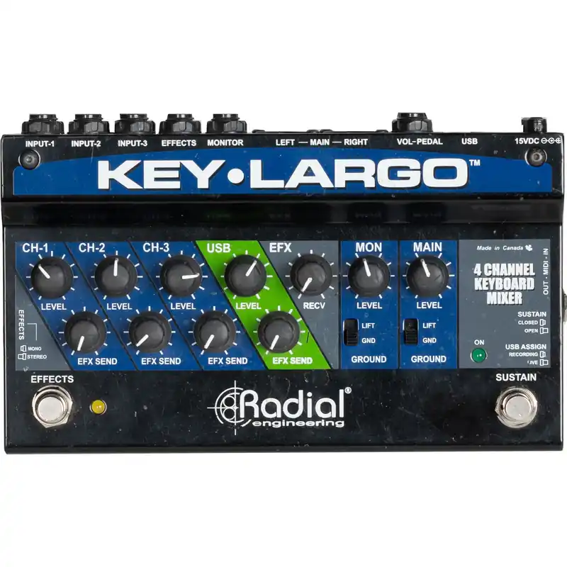 Top Rated Radial Engineering Key-Largo Keyboard Mixer and Performance Pedal