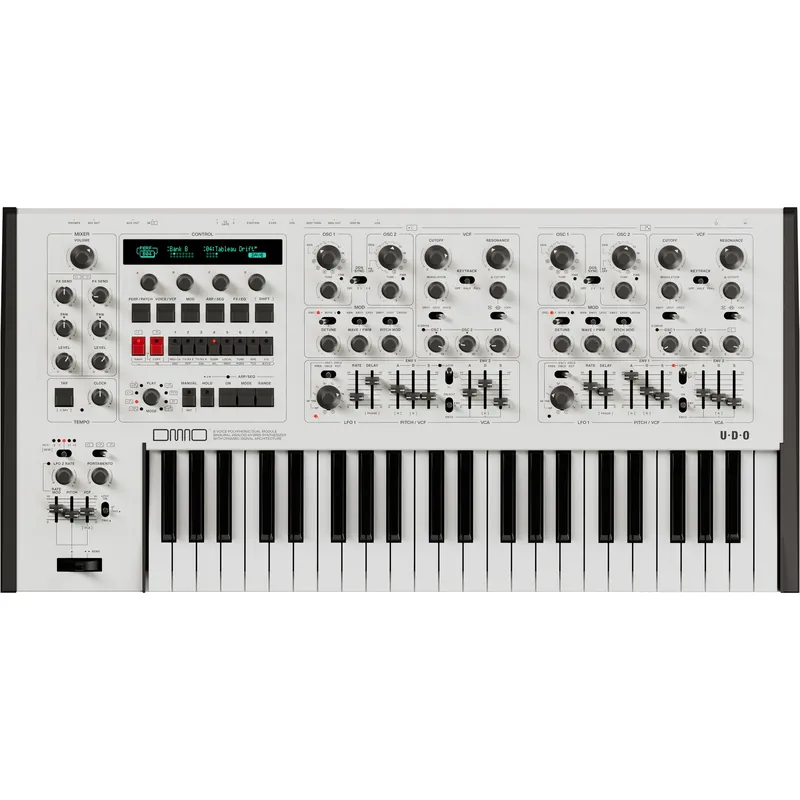 Premium UDO Audio DMNO 8 Voice Analog Hybrid Synthesizer - White